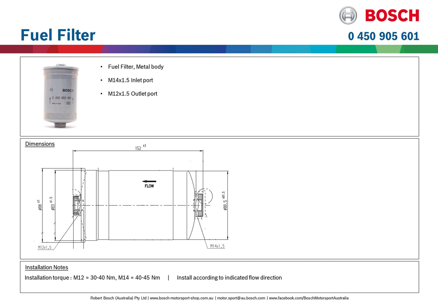 Bosch Fuel Filter