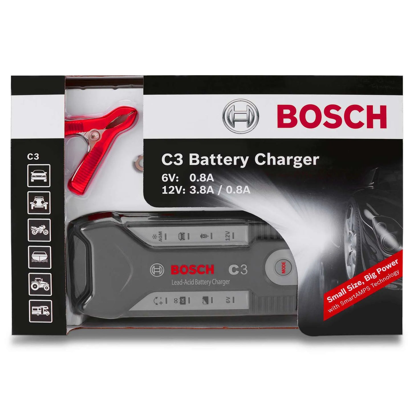 Bosch Battery Charger C3, 6 & 12V