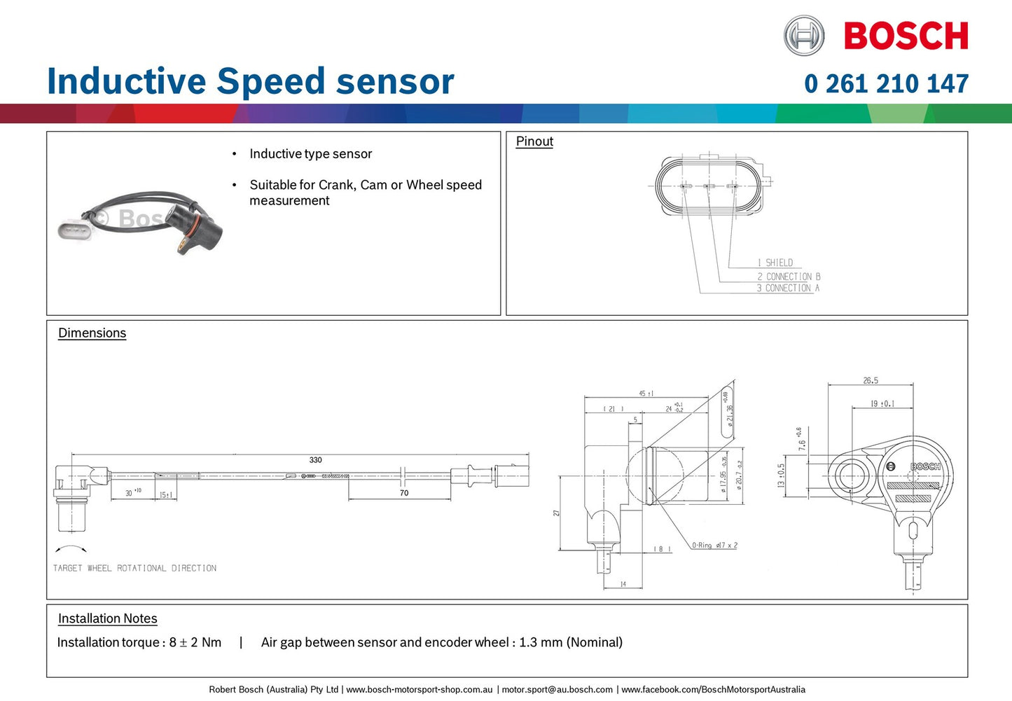 Inductive Speed sensor
