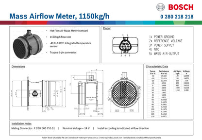 Bosch Mass Airflow Meter 1150kg/h
