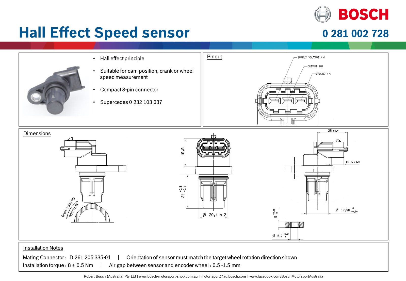 Hall Effect Speed sensor – Race Shop