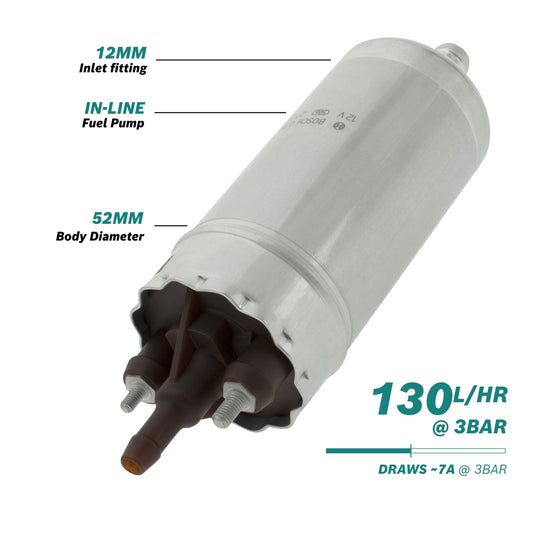 Bosch Fuel Pump 130l/h @3bar In-line Fuel Pump