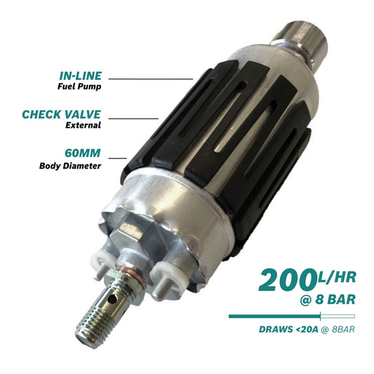 Bosch 200l/h @8bar In-line Fuel Pump