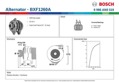 Alternator - BXF1260A