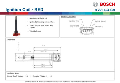 Bosch Ignition Coil - Red